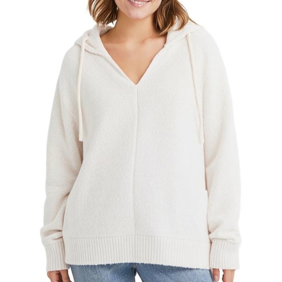 ATM Anthony Thomas Melillo Fleece Inside Out Hoodie White size Medium - Picture 3 of 10